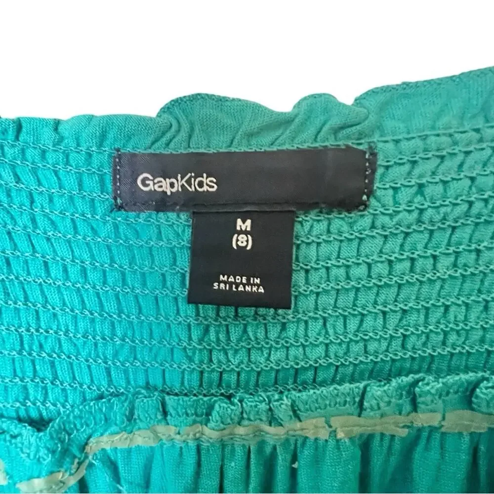 Gap KidsTurquoise Blue Summer Dress With Elastic Stretchy Strap Sz M (8)